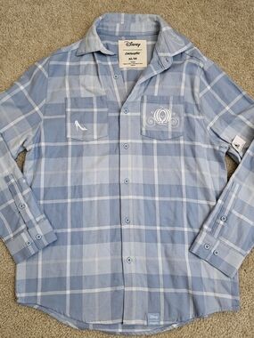 NWT 2025 Cakeworthy Disney 75th Anniversary Cinderella Plaid Flannel Shirt